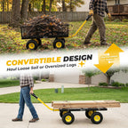 sekey steel garden cart, 1000 lb capacity, removable, side view