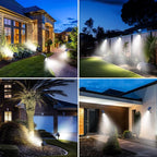 nipify Solar Lights Outdoor Waterproof, Spot Lights- 4 Pack/53 LED/3 Modes Solar Powered Spotlights 2-in-1 Auto On/Off Landscape Lighting for Outside Yard Wall Garden, Cool White