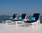POLYWOOD NCC2280MA-P Nautical Arms Chaise, Mahogany