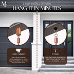 monarch rain chains aluminum cylinder brushed copper rain showing dimensions