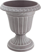 Arcadia Garden Products PL00CW Classic Traditional Plastic Urn Planter Indoor/Outdoor, 16" x 18", White Wash