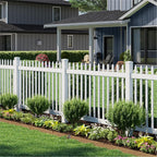 wambam nantucket picket fence, white vinyl no dig, main product view