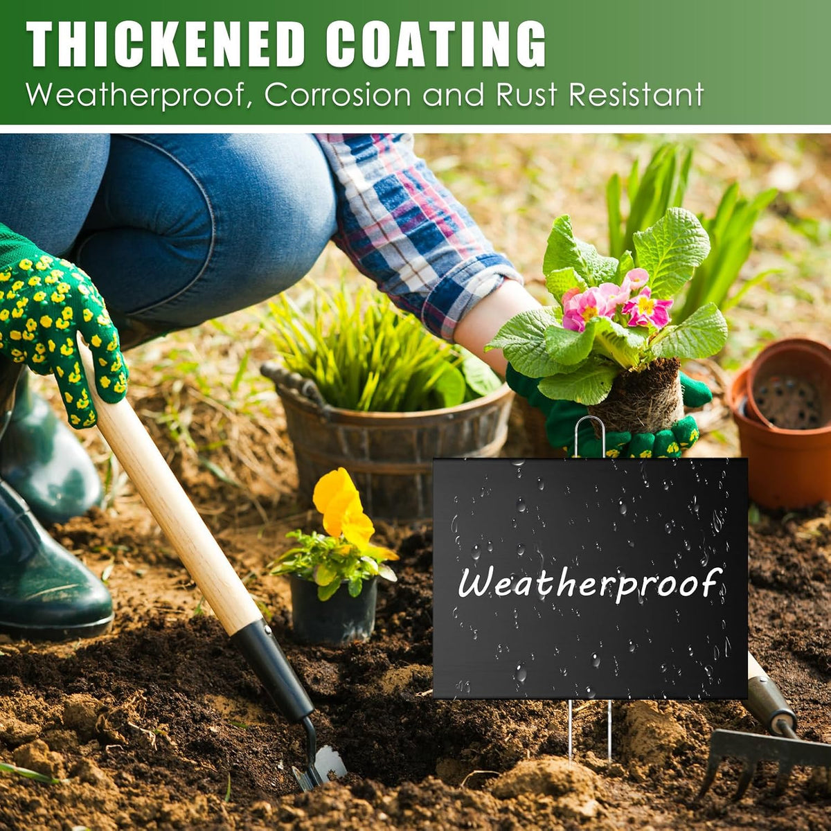landhoow 12 pcs large plant marker, 8'' x, package contents