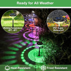 Nupostai 8 Pack Solar Pathway Lights, Multicolor & Warm White LED, IP67 Waterproof, Outdoor Garden Yard Lawn Landscape Decorative