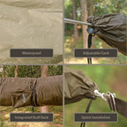 Onewind Hammock Sleeve 12ft, Nylon Hammock Snakeskin | Lightweight Waterproof Camping Hammock Storage and Cover, 12' Large for Hammock, Underquilt Combo, Topquilt, OD Green
