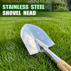 garden shovel for digging, 29 inch small shovel, close-up detail