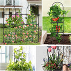 Trellis for Climbing Plants Outdoor,47.2" H Garden Trellis,Rustproof Garden Arch Trellis Cucumber Tomato Support Structure for Raised Bed
