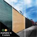chain link fence privacy screen 6'x25' green, windscreen on a desk or shelf