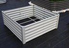 A ANLEOLIFE Set of 12 18 Inch Tall Raised Garden Beds Kit, L-Shaped, Square & Rectangular Metal Planters for Flexible Backyard Layouts, Antique White