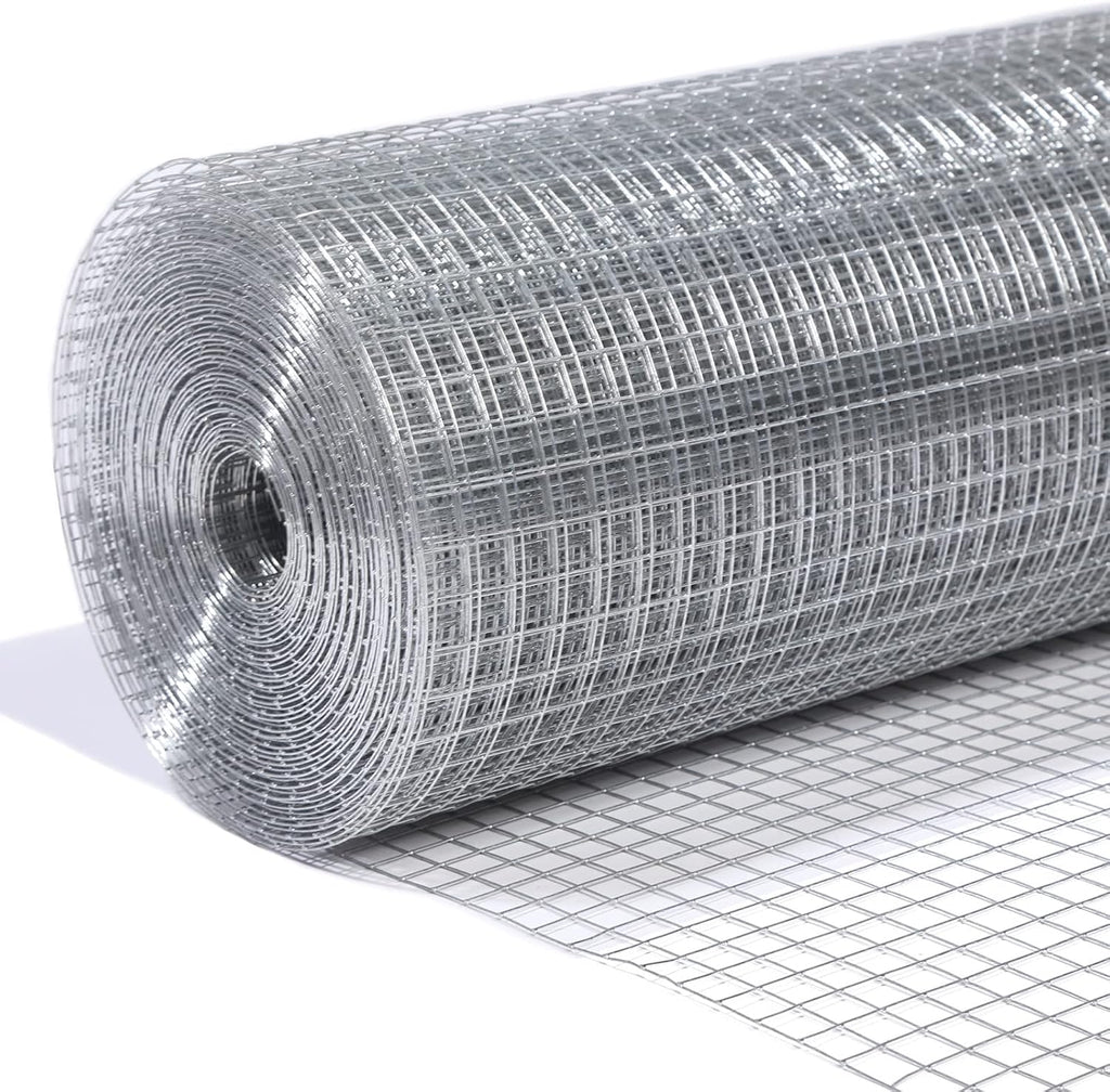 1/4in Galvanized Hardware Cloth 48" x100' 23 Gauge | welded mesh with uniform openings and strong welds for Chicken Coop, Garden Fence, Gopher Barrier and Animal Enclosure