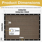 Shade&Beyond 90% Sun Shade Cloth with Grommets, 8' X 12' Pergola Shade Cover Canopy, Mesh Tarp Sun Screens for Patio, Outdoor, Garden, Backyard, Mocha