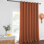 NICETOWN Blackout Patio Curtains 100 x 144 Inches Long for Sliding Door Extral Wide Blackout Curtain Panels Thermal Insulated Room Divider - Grommet Top, 100" W x 144" L, 1 Panel, Burnt Orange