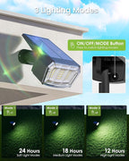 Solar Spot Lights Outdoor IP67 Waterproof 6 Pack, 63 LED 3 Modes Solar Landscape Spotlights for Yard Garden Pathway Wall House Garage (Cool White)