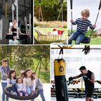 Tree Swing Hanging Straps Kit 4Ft, Robust, Reliable, and Flexible - Supports up to 2200 lbs - Effortless Setup with Sturdy Carabiners - Ideal for Hammocks, Swings, and Beyond (Black, 4FT)