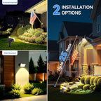 WdtPro Solar Spot Lights Outdoor Waterproof, Bright Solar Lights Outdoor with 16 Extra-Large LEDs, 3 Modes Landscape Spotlights, 2-in-1 Solar Powered Light for Yard Flag Garden, 4 Pack, Warm White