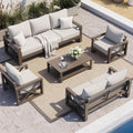 udpatio aluminum outdoor patio furniture set faux wood, main product view