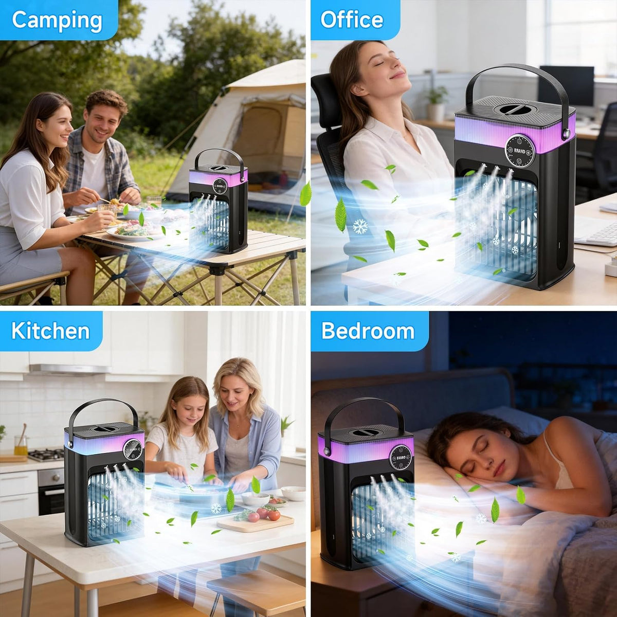 2026 new portable air conditioners, 4 in 1, front angle view