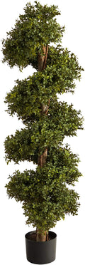nearly natural 46 in artificial boxwood spiral topiary, main product view