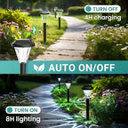 GIGALUMI 10 Pack Solar Lights Outdoor Waterproof, Outdoor Solar Lights for Yard, Solar Garden Lights, Yard Decorations Outdoor for Pathway, Patio, Garden, Driveway, Lawn, and Landscape(Cold White)
