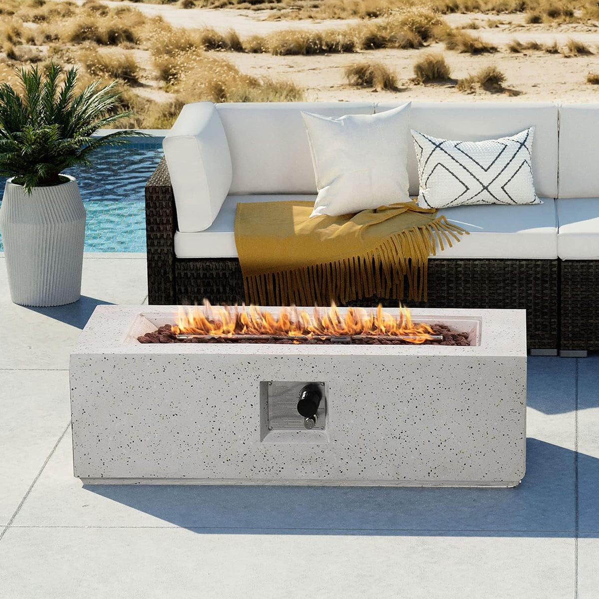 cosiest outdoor fire pit coffee table, 42-inch x, main product view