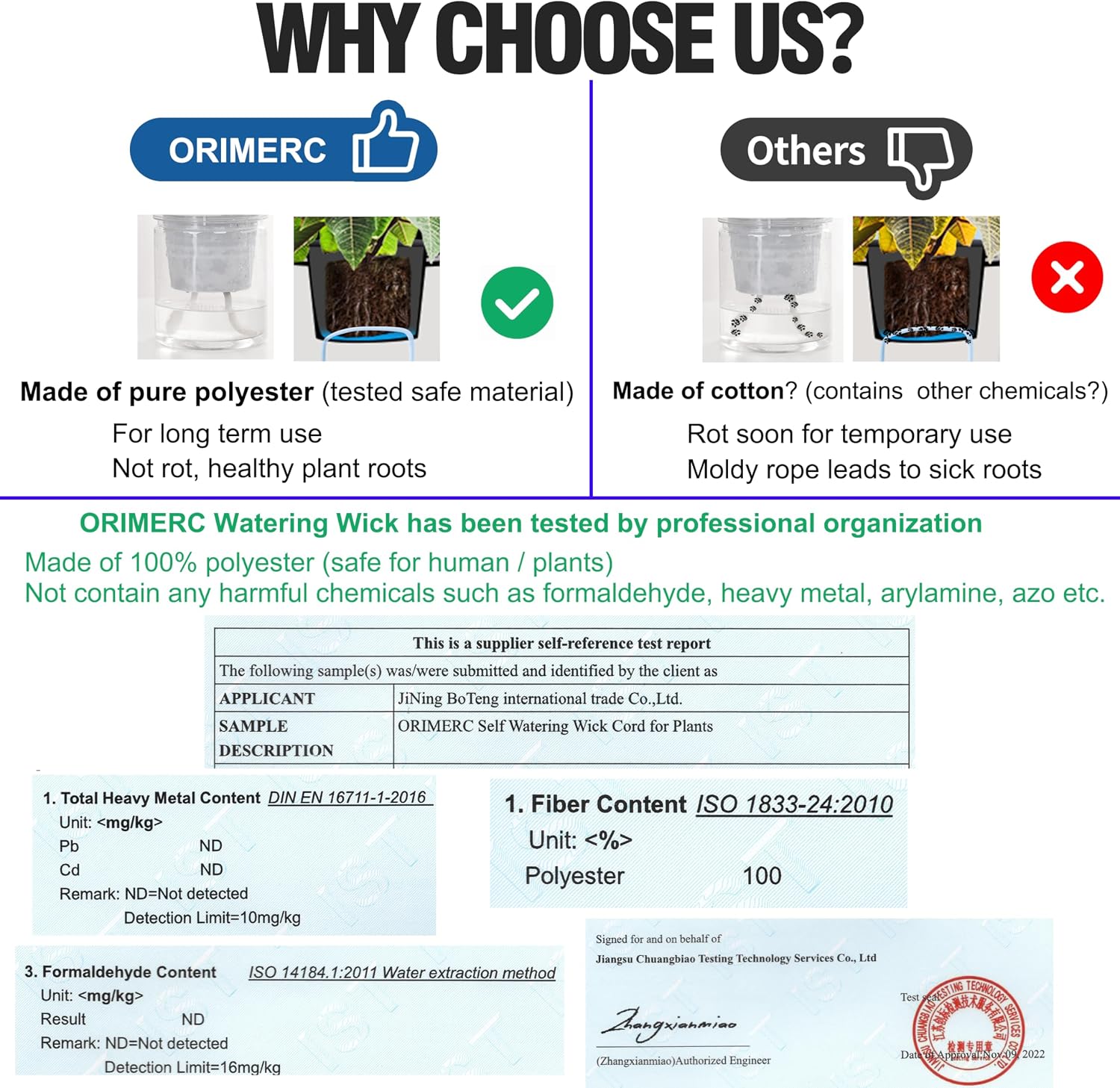ORIMERC 200 feet 1/4 inch Self Watering Capillary Wick Cord Vacation Plant Sitter DIY Hydroponic Wicking Rope Seeds Start Planter Pot Automatic Potted Flower Passive Lazy Waterer String System Device