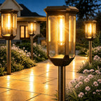 Tenmiro Solar Pathway Lights Outdoor 8 Pack, Bright Solar Garden Lights | IP65 Waterproof Shatterproof, Auto On/Off Landscape Lighting for Yard Lawn Patio Walkway Driveway Decor 3000K
