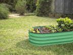 Plant & Plot Galvanized Raised Garden Beds Outdoor // 4×2×1 ft (2-Pack) Planter Raised Beds for Gardening, Vegetables, Flowers (Light Green) // Large Metal Garden Box