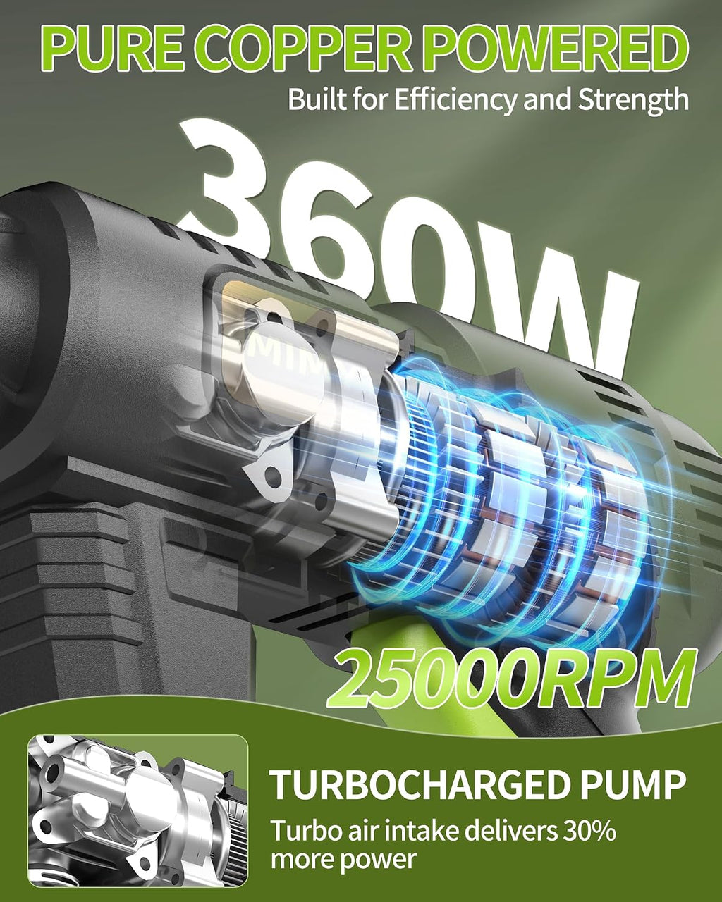 cordless pressure washer, handheld portable battery cordless power, close-up detail