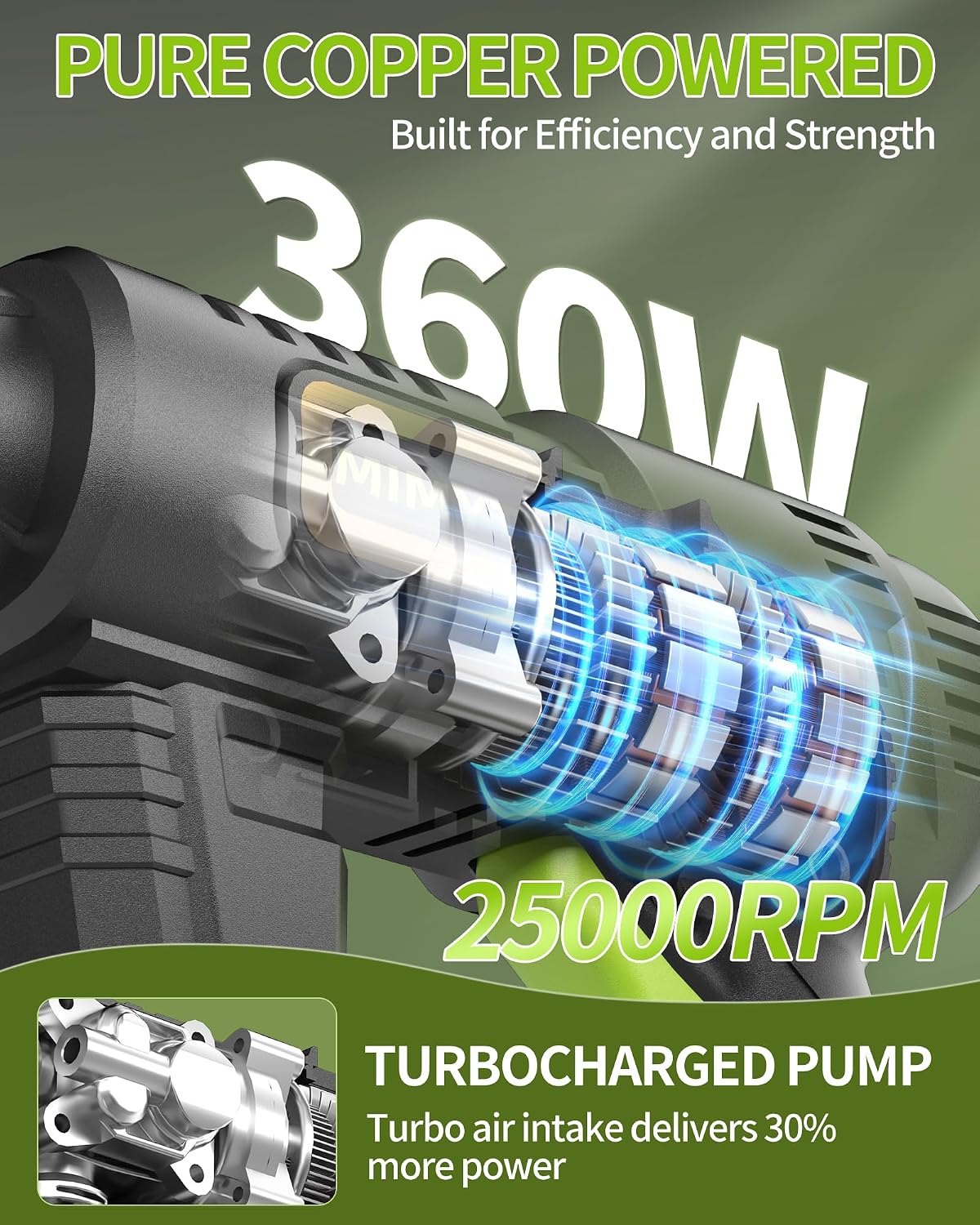 cordless pressure washer, handheld portable battery cordless power, close-up detail