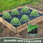 6 Sets Strawberry Plant Support with Mesh Plant Cover,Strawberry Growing Racks Sets with Iron Plant Nails and Storage Bag for Garden Strawberry Vegetables(Green Net - Square)