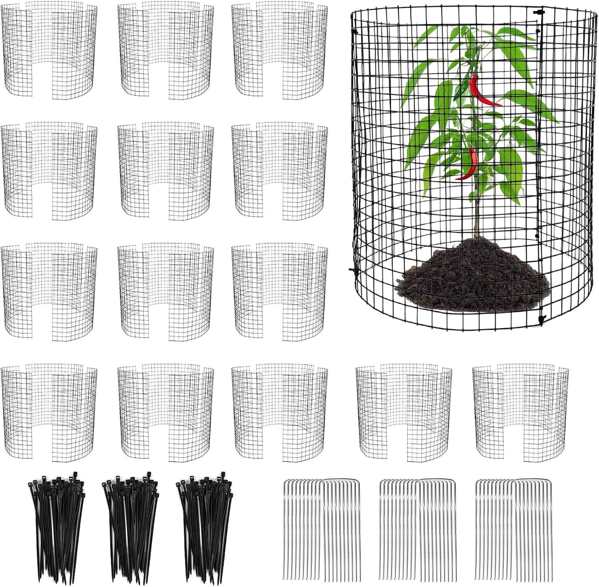 round plant protector from animals, 12'' x 12'', main product view