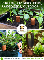 4 Pcs Ollas Terracotta Watering Pots Large - 14 Oz Terracotta Self Watering Globes For 1-week Easy To Refill - Clay Garden Olla Pots Plant Waterers While On Vacation Outdoor & Indoor [4pcs Large 14oz]