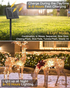 Minetom Solar String Lights for Outside, 6 Packs Total 198Ft 600 LED Outdoor Solar Fairy Lights, 8 Modes Balcony Lights for Tree Patio Christmas Party Wedding Decor (Warm White)