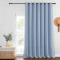 NICETOWN Privacy Room Divider Curtain Thermal Blackout Curtain for Patio Door, Living Room, Bedroom Partition and Shared Office Space, 1 Grommet Panel, Vintage Blue, 100 inch x 108 inch Long