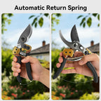 Professional Pruning Shears, Bypass Pruners | Japanese SK5 Steel Blades, Heavy Duty Garden Clippers for Branch Cutting, Bonsai, and Gardening