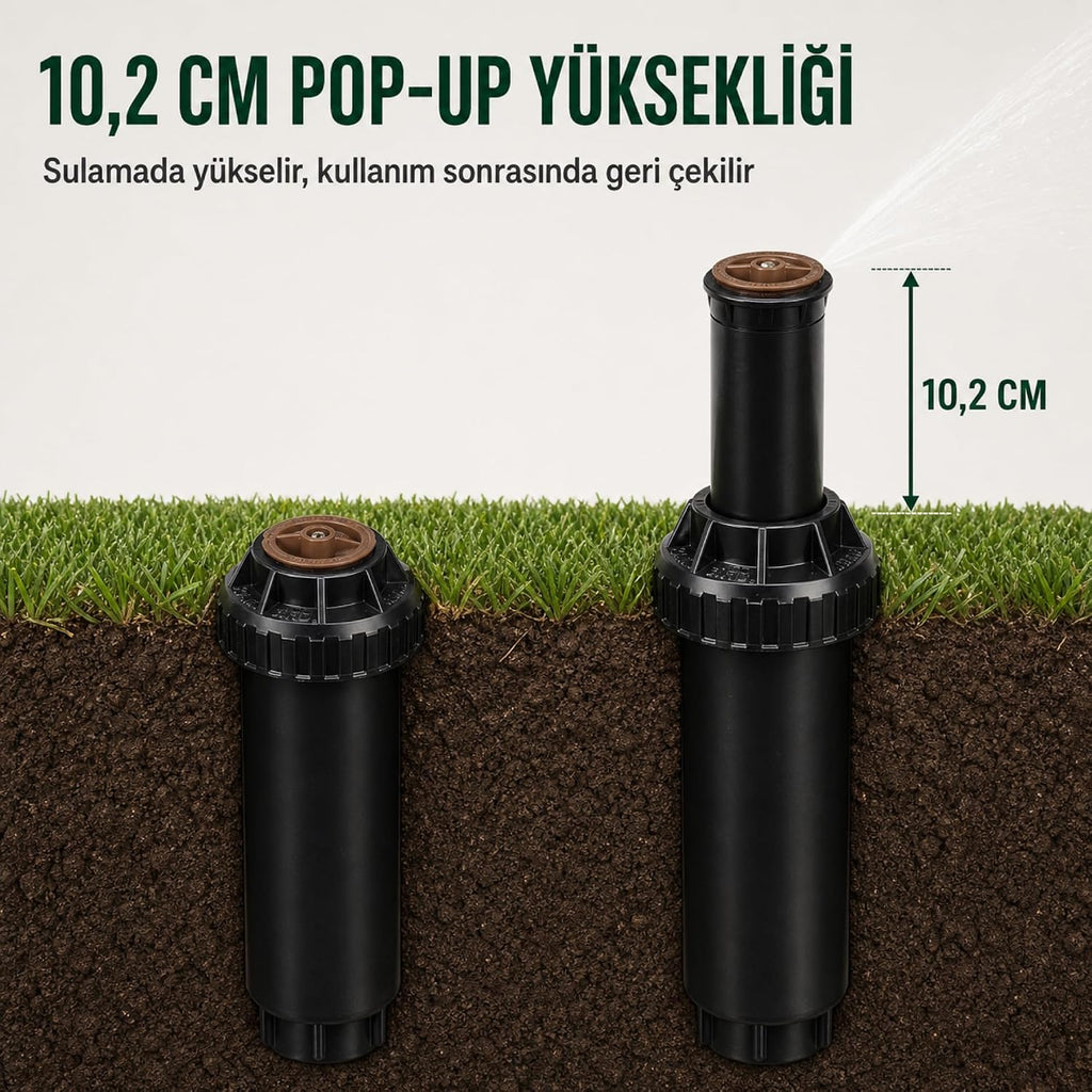 Rain Bird US-412 Uni-Spray Body w/12' Van Adjustable 0-360 Degree Nozzle 4" Pop-Up RainBird US412