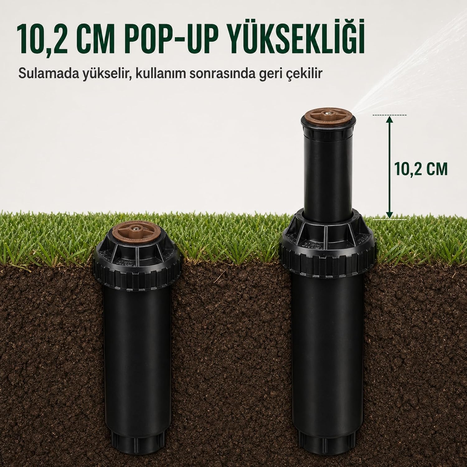 Rain Bird US-412 Uni-Spray Body w/12' Van Adjustable 0-360 Degree Nozzle 4" Pop-Up RainBird US412