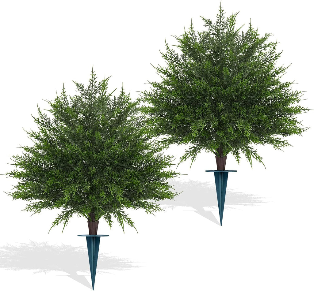 yangrass 2 pack 23" artificial cedar topiary ball, main product view