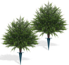 yangrass 2 pack 23" artificial cedar topiary ball, main product view
