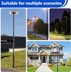 Street Light Pole 10ft Tall，Outdoor Split Adjustable Heavy-Duty Metal | Solar Light Pole with Rebar Cage and Ground Screw，Suitable for Basketball Courts, Parking Lots and Streets.