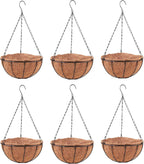 lalagreen hanging baskets (12 in, 6 pack) black, main product view