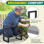 Garden Kneeler and Seat - Heavy Duty Folding Garden Stool with Handles, Stable Kneeling Device Bench Chair Gardening Tools Gifts for Women Men Seniors Gardeners Outdoor Weeding Planting