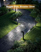 Low Voltage Landscape Lights, 8 Pack Outdoor LED Pathway Light, Wired Path Lighting for Walkway, Garden, IP65 Waterproof, 400LM, 4000K, Modern Cast-Aluminum, Black