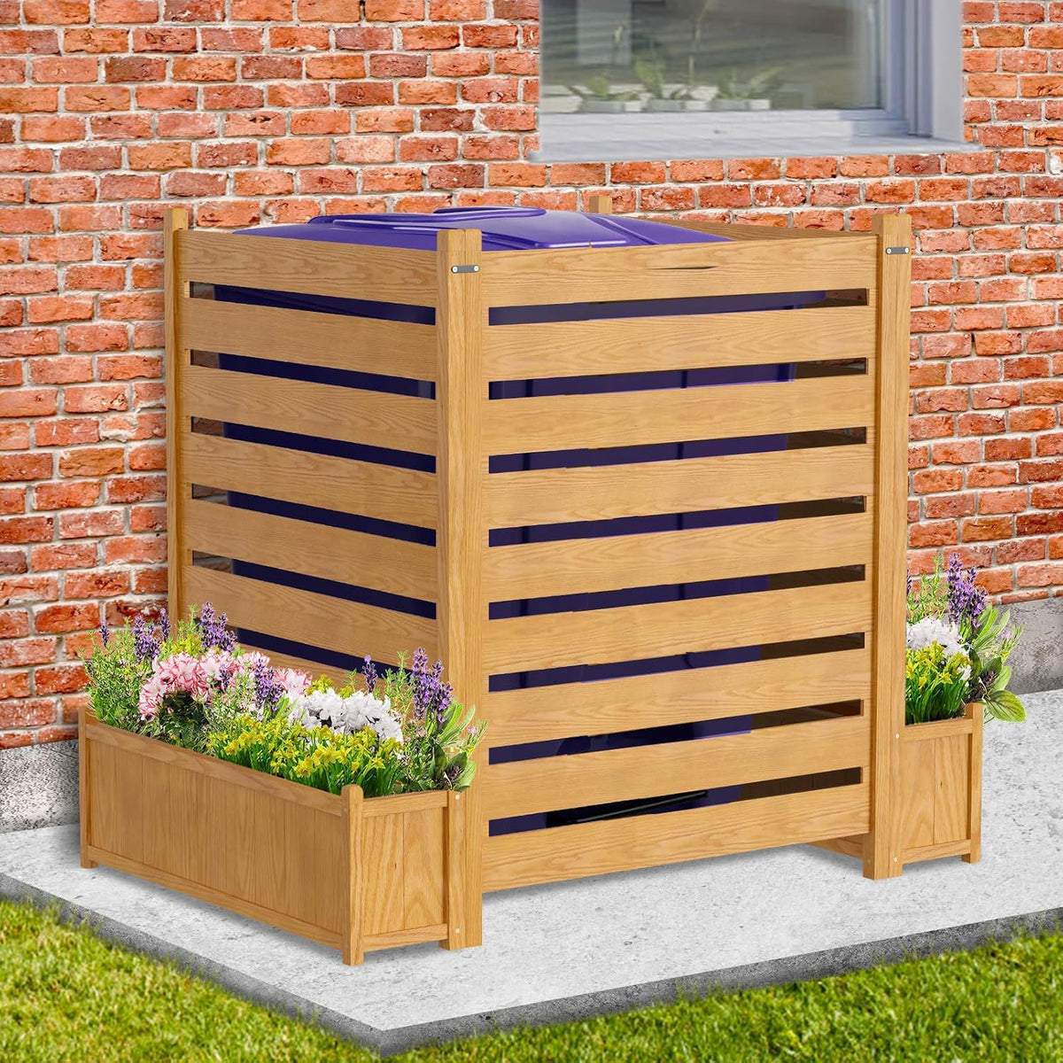 docred air conditioner fence, wood decorative fences with, view 9