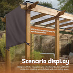 Universal Pergola Replacement Canopy Outdoor Canopy Shade Cover Waterproof Shade Top Cover for Outdoor Patio Porch Backyard(16 x 8 ft,Coffee)