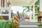 Suncast Outdoor Patio Rocking Chair, Under Seat Storage, Dove Gray