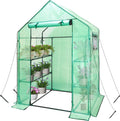 walk in greenhouse with shelves,walk-in plant plastic green, main product view
