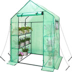 walk in greenhouse with shelves,walk-in plant plastic green, main product view