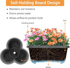 VECELO 7 Tier Vertical Garden Planter, Self Watering Stackable Planters with Wheels for Strawberries, Herbs, Flowers, Vegetables, Dark Gray