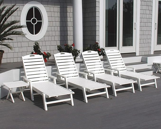 POLYWOOD NCC2280MA-P Nautical Arms Chaise, One Size, Green